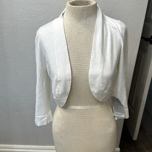 Eliza J White cropped open sweater size small. NWT.